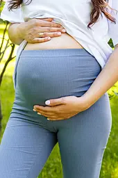 Велосипедки для вагітних із високим поясом на животик Parma Lullababe розмір M Сірий - мініатюра 6