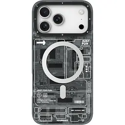 Чохол YoungKit Futuristic Circuit Board with Magnetic Ring для Apple iPhone 17 Pro Black [168261]