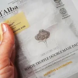 Маска для обличчя d'Alba White Truffle Double Mask Pack з екстрактом білого трюфеля та гіалуроновою кислотою 2.5 г + 30 г (DLB082) - мініатюра 4