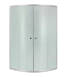 Душова кабіна Lidz Latwa SC80x80.SAT.MID.FR, півкругла, скло Frost 4 мм без піддону