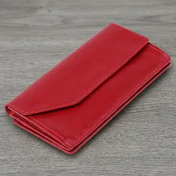 Шкіряне містко жіноче портмоне Grande Pelle 11550 червоний