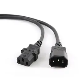 Кабель силовой Cablexpert PC-189-VDE-5M (C13-C14), VDE, черный, 5м