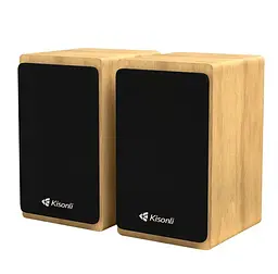 Компьютерные колонки Kisonli X23 Bluetooth, 10W, USB, Wooden - мініатюра 2