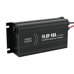 Зарядний пристрій для акумуляторних батарей LiFePO4 14.6V/40A Power Queen P12V40A-BCHA-Y (44-00529) - мініатюра 5