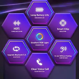 Гарнітура - навушники бездротові Lenovo LP80 Pro RGB підсвічування чорне - мініатюра 7