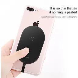 Приймач Qi BASEUS Microfiber Wireless Charging Receiver (For iPhone) 1A чорний