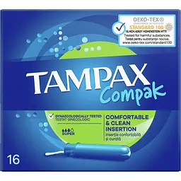 Тампони Tampax Compak Super, з аплікатором, 16 шт. - мініатюра 2