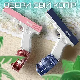 Водний пістолет електричний глок дитячий акумуляторний + дві обойми glock 18 синій BB Orbeeball det0018995 - мініатюра 9