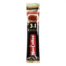 Напій кавовий MacCoffee Gold 3 в 1, 16 г (725395) - мініатюра 2