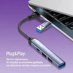Концентратор ColorWay USB-A/USB-C 4-in-1 USB2.0х2/USB3.0/USB-C2.0 (CW-HUB06) - мініатюра 9