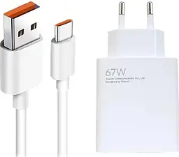 Зарядний пристрій Xiaomi Wall Charger 67W White + USB-C (BHR6035EU)