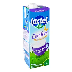Молоко Lactel Comfort питне безлактозне ультрапастеризоване 2.5% жиру 950 г - мініатюра 5