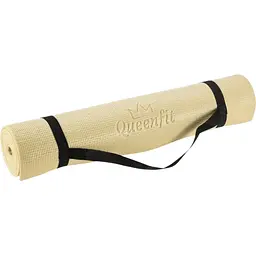Килимок (мат) для фітнесу та йоги Gymtek Queenfit 0,5см жовтий - мініатюра 5