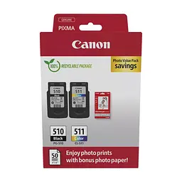Картридж Canon PG-510+CL-511 +Photo Paper, Value Pack (2970B017)