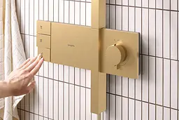 Душова система з термостатом Hansgrohe Raindance Alive Q 210x340 2jet з ShowerSelect Comfort brushed bronze 24590140 - мініатюра 2