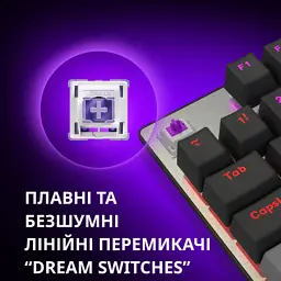 Клавіатура Lorgar Azar 514TKL RGB Mechanical USB UA White/Grey (LRG-GK514TKL-WH-UA) - мініатюра 7
