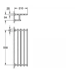 Вішак для рушника Grohe Essentials Cube 40512001, Хром - мініатюра 2