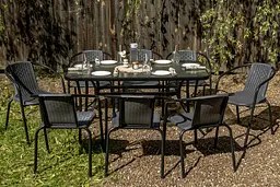 Комплект садових меблів 4Points Ravello-8 з прямокутним столом 140x80x70 см - мініатюра 3