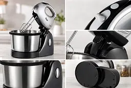 Міксер ручний з чашею Egg beater R.6628 RAF / Кулінарний міксер для тесту 1000 Вт - мініатюра 3