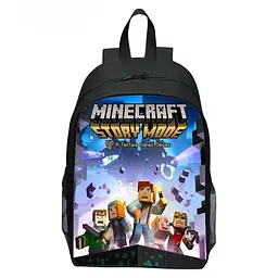 Рюкзак Майнкрафт чорний дитячий, Шкільний рюкзак Minecraft для школи