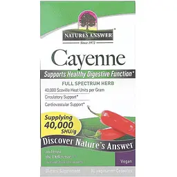 Кайєнський перець Nature's Answer Cayenne 90 капсул - мініатюра 2