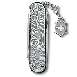 Ніж Victorinox Classic Brilliant Damast 58мм,5функ,дамаск + брелок-лого - мініатюра 2