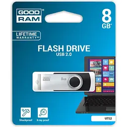 USB Flash накопичувач Goodram 8GB UTS2 Twister black (UTS2-0080K0R11) - мініатюра 2
