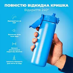 Пляшка для води металева вакуумна ION8 500 мл Vacuum Insulated Blue (I8TS500BLU) - мініатюра 4