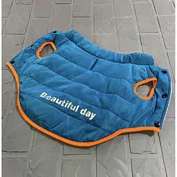 Жилетка для собакBeautiful day з помаранчевим кантом, синя 2 Multibrand zoo0006349