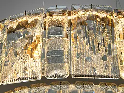 Підвісна люстра LED Diasha 585/400G кришталь золото 45 Вт з пультом - мініатюра 6