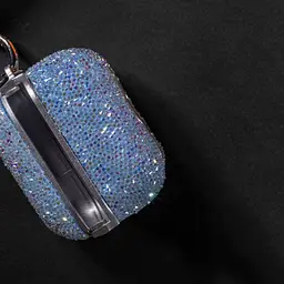 TPU чохол Bling World Rock Diamond для навушників AirPods Pro / Airpods Pro 2 Блакитний - мініатюра 3
