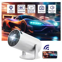 Проектор H96 MAX X8 LED LCD HD 150AL 16:9 H713 1G/8G Android 11.0 HDMI WiFi BT білий - мініатюра 6