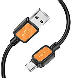 Дата кабель Hoco X108 Benefit USB to Type-C 3A (1m) Black - мініатюра 2