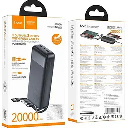 Зовнішній акумулятор Hoco J163A 20000mAh 22.5W Black [156651] - мініатюра 4