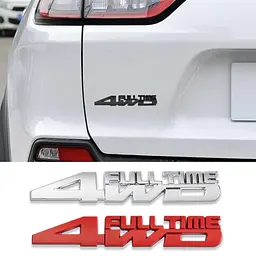 Емблема напис 4WD FULL TIME Хром 155х26мм метал (на скотчі) - мініатюра 2