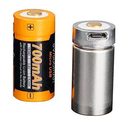 Акумулятор 16340 Fenix Li-ion 700 mAh micro usb заряджання (ARB-L16-700UP) - мініатюра 3