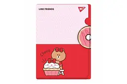 Папка з клапаном A4 YES Line Friends Choco для документів та малюнків (Choco)