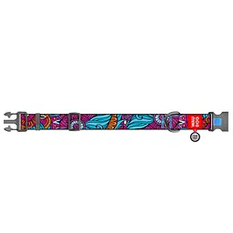 Нашийник для собак Waudog Nylon з QR паспортом, Літо, пластиковий фастекс, XXL, 46-70х3,5 см - мініатюра 2
