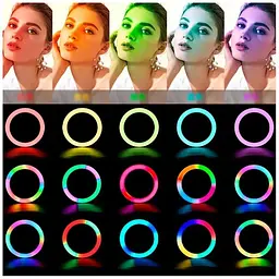 Кільцева лампа Ring RGB MJ 36 з пультом 36 см - мініатюра 3