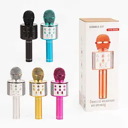 Мікрофон бездротовий караоке, C48340, Bluetooth, USB, колонка (В асортименті) - мініатюра 2
