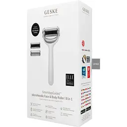 Електронний ролик для обличчя та тіла з мікроголками GESKE MicroNeedle Face & Body Roller 8 в 1 білий - мініатюра 5