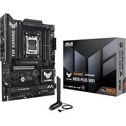 Материнська плата AM5 Asus TUF GAMING B850-PLUS WIFI, B850, 4xDDR5, Int.Video (CPU), 4xSATA3, 3xM.2, 1xPCI-E 5.0 x16, 1xPCI-E 4.0 x16, 2xPCI-E 4.0 x1, ALC1220P, Realtek 2.5Gb, WiFi 7, Bluetooth 5.4, 10xUSB 3.2 / 6xUSB 2.0, HDMI/DP, ATX