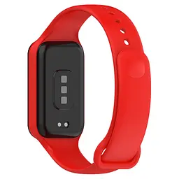 Силіконовий ремінець для фітнес браслетів Xiaomi Redmi Smart Band 2 Mi Band 8 Active, Silicone, red, зі зручною застібкою, на фітнес трекер та смарт годинник, ArmorStandart (ARM74003) - мініатюра 2