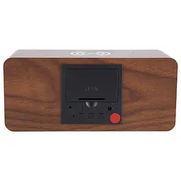 Дерев'яний LED годинник UFT Wood Wireless Clock з функцією бездротової зарядки коричневий - мініатюра 4
