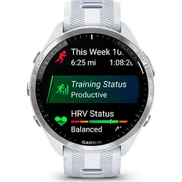 Смарт-годинник Garmin Forerunner 965 Titanium Bezel with Whitestone Case and Whitestone/Powder Gray Silicone Band (010-02809-01/11) [89359] - мініатюра 4
