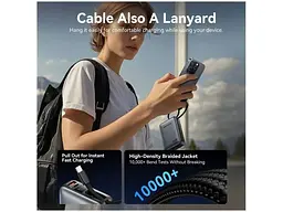 Зовнішній акумулятор (Power Bank) Vention 20000mAh 45W Mini with Built-in USB-C Gray (FHGH0) - мініатюра 4