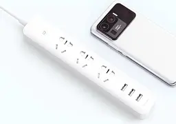 Мережевий фільтр Xiaomi Aigo Power Strip with 3USB 2m White [AC0331ZN] [85455] - мініатюра 2