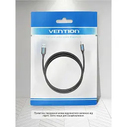 Кабель для принтера USB 2.0 AM/BM 0.5m PVC black Vention (COQBD) - мініатюра 3