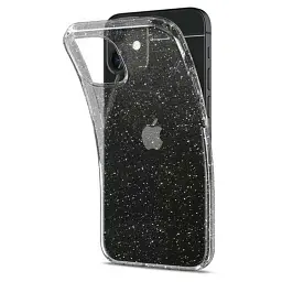 Чохол-накладка Spigen Liquid Crystal Glitter для Apple iPhone 12 Mini Crystal Quartz (ACS01741) - мініатюра 3