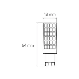 Лампочка Eurolamp LED G9 6W 600Lm 4000K (LED-G9-0640(220)) - мініатюра 3